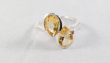 Pear stone ring(multiple colors available)
