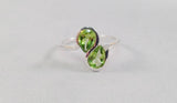 Pear stone ring(multiple colors available)