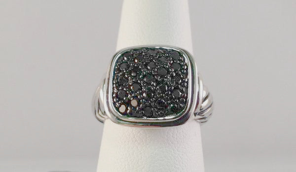Black cz pavé