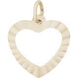 Ruffled Heart Charm