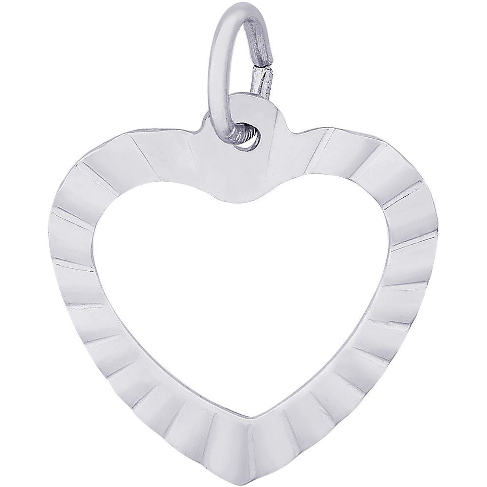 Ruffled Heart Charm