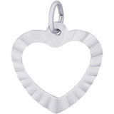 Ruffled Heart Charm