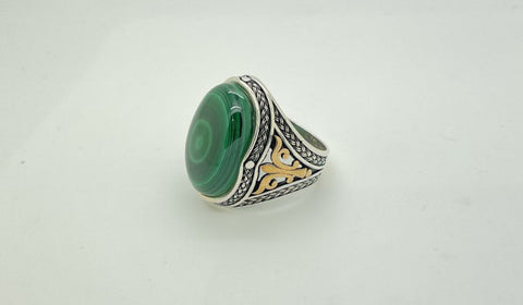 Malachite Cabochon Ring