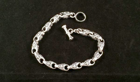 Heavy oval link bracelet