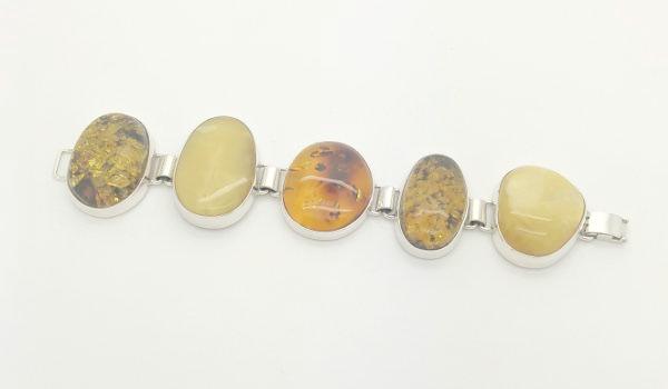 Oval Amber Stone Bracelet